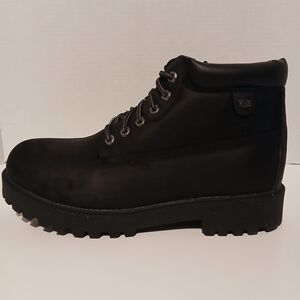 Skechers Men's Black Lace-Up Work Boots